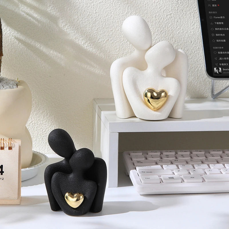 Golden Heart Bond Expression Sculpture