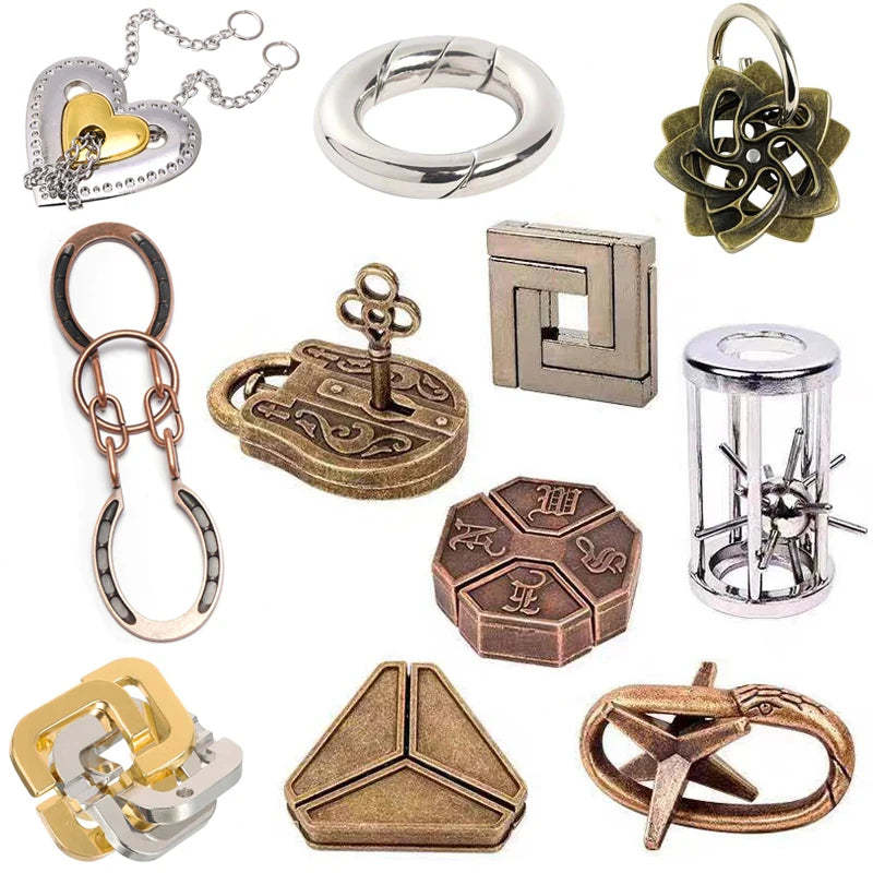 Metal Puzzle Brain Teaser IQ Test Toys Educational Mind Games Adults Child Rompecabezas Metalico Juegos De Ingenio Y Habilidad