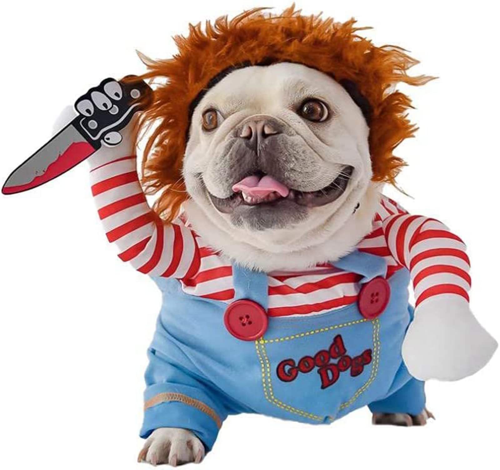 Halloween Scissors Style Doll Costume Pet Christmas Cosplay Adjustable Doll Funny Special Clothes Puppy Party Clothes for Small Dogs Cats (Small)