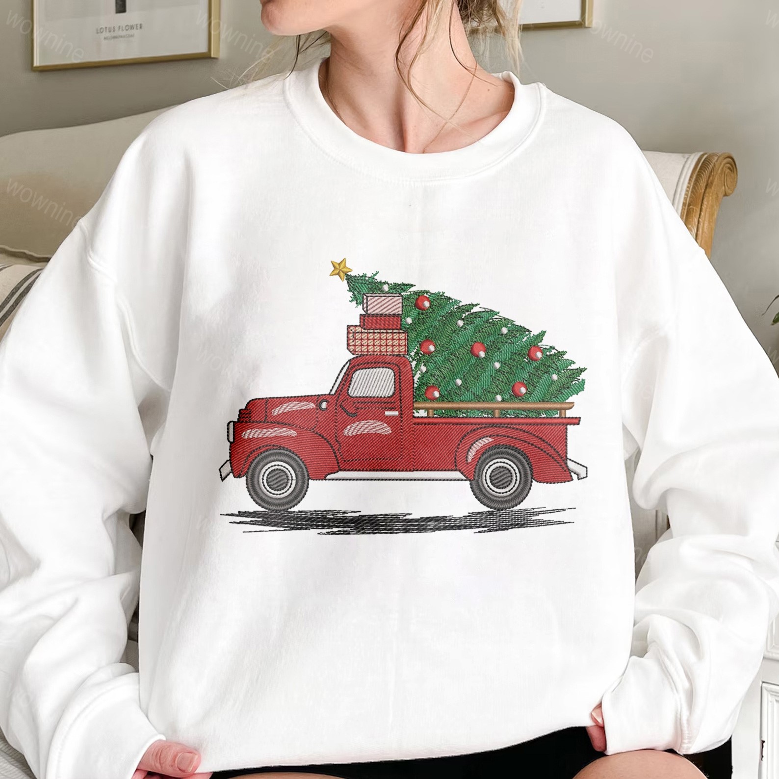 Merry Christmas Car Sweatshirt