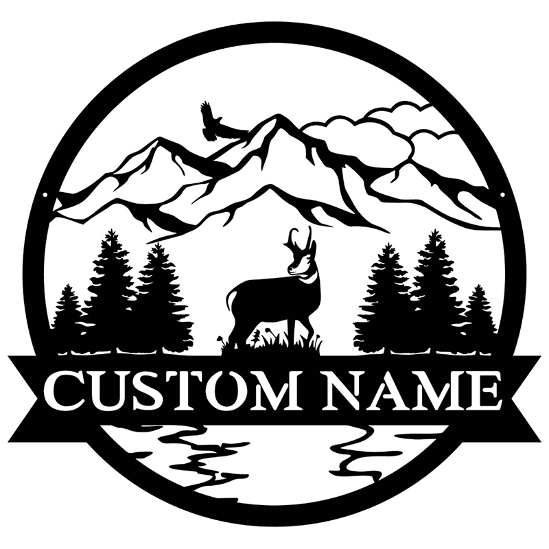 Custom Antelope Metal Wall Art With LED Lights