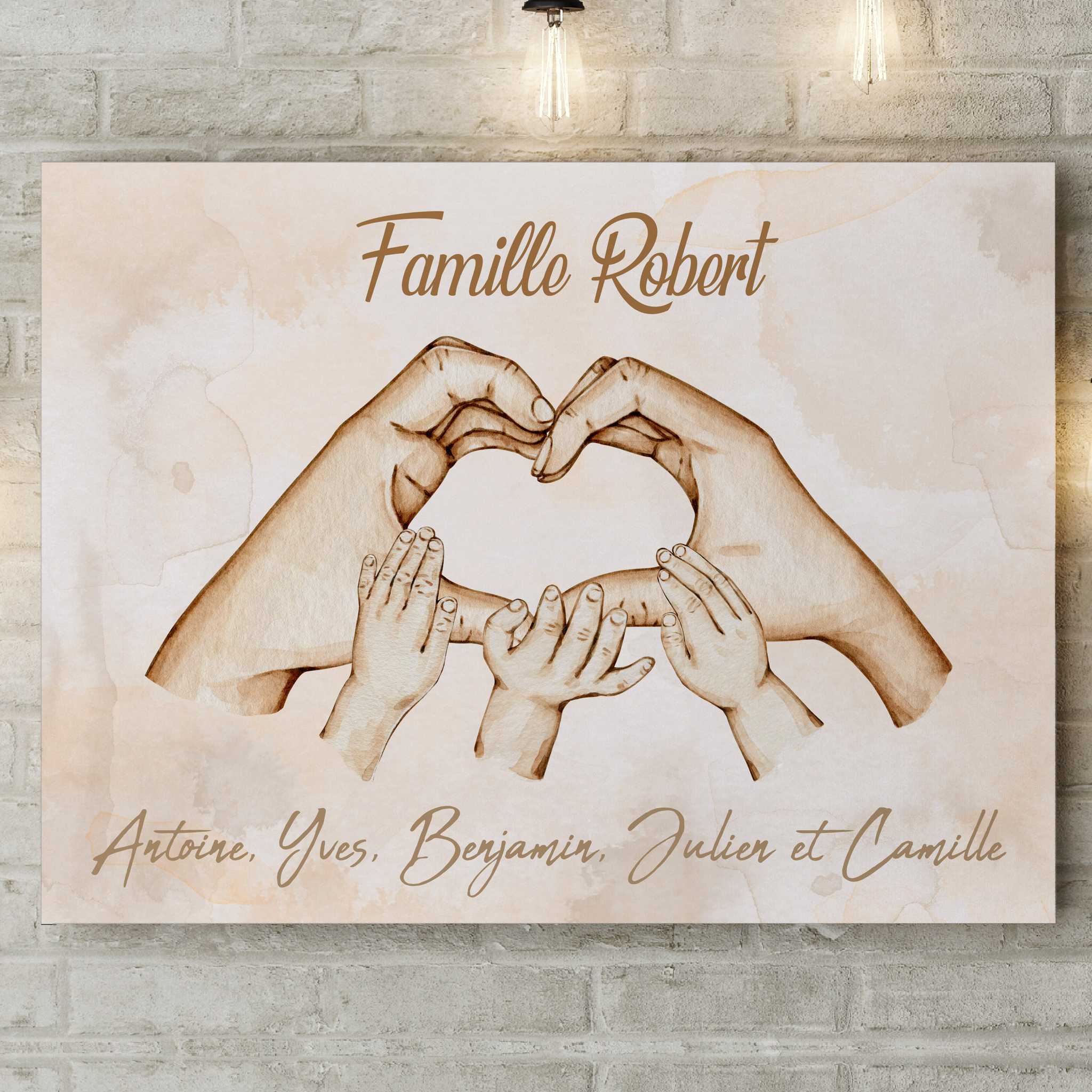 The hands of the family