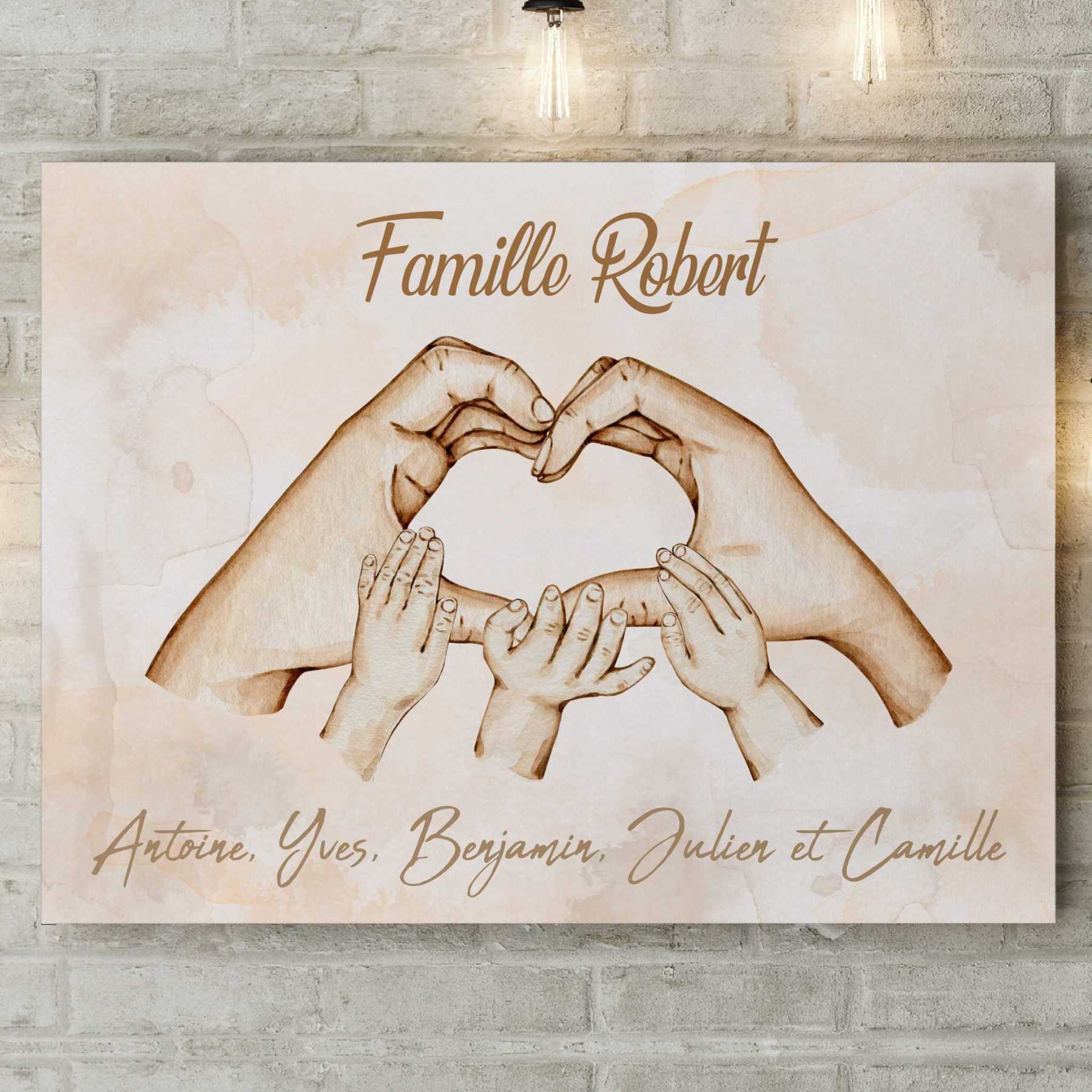 The hands of the family