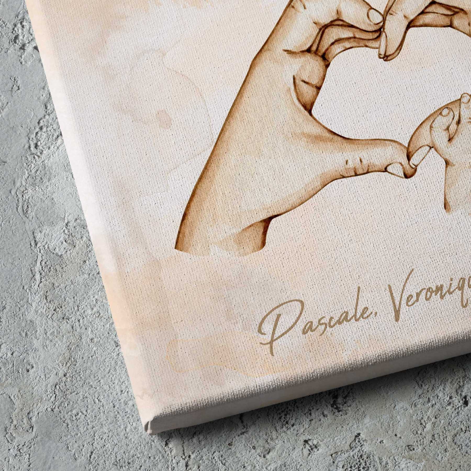 The hands of the family