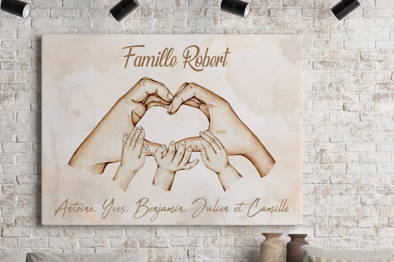 The hands of the family