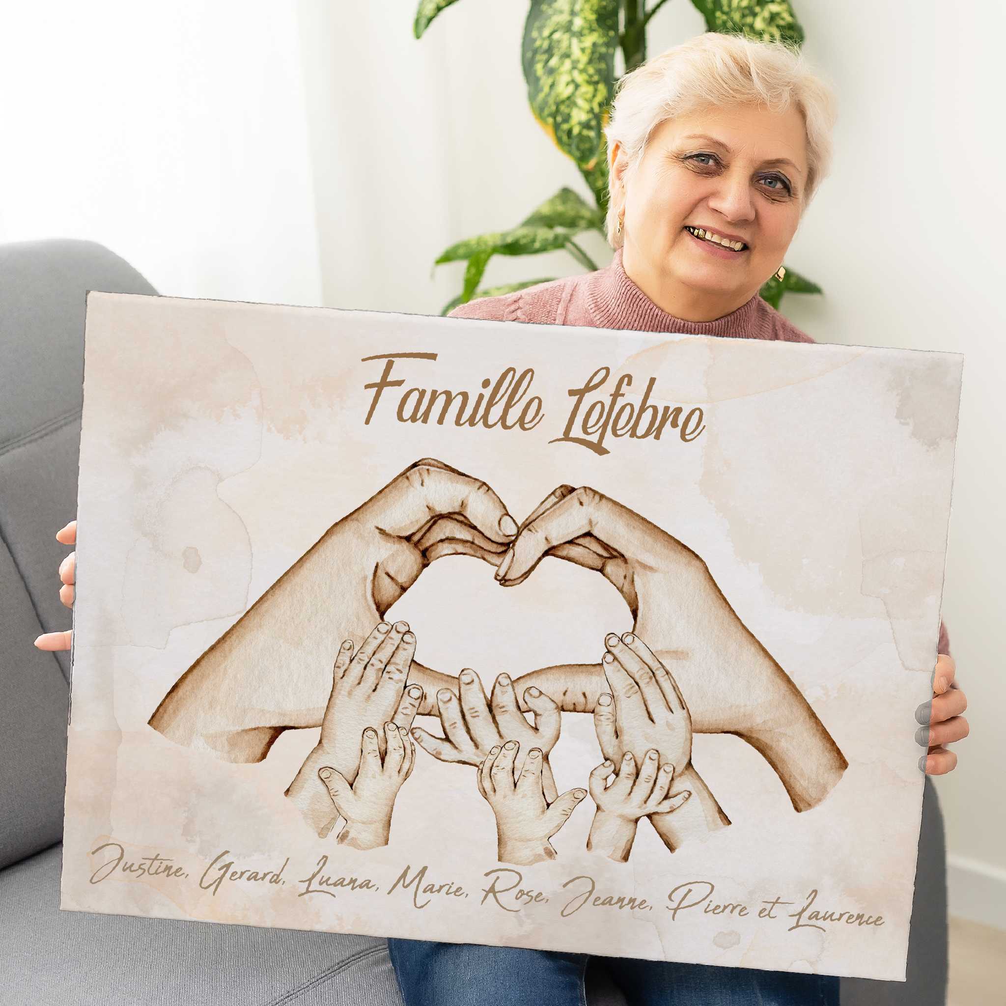 The hands of the family