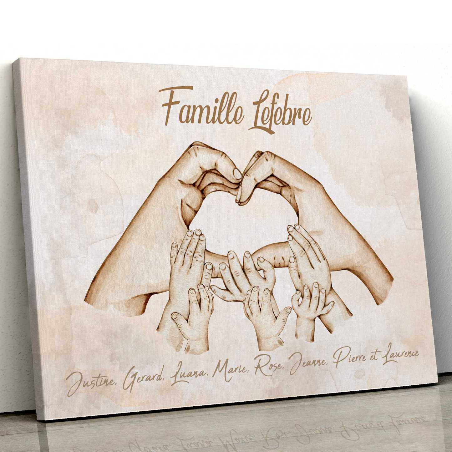 The hands of the family