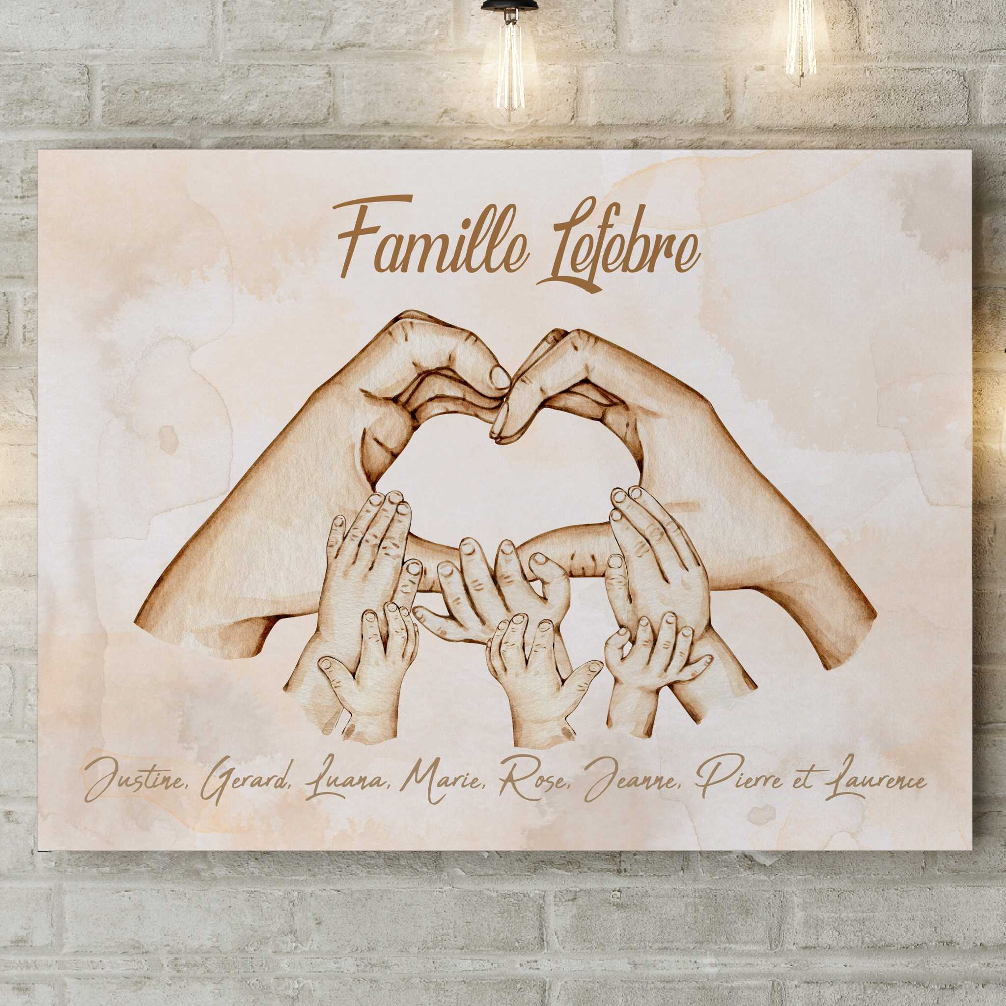 The hands of the family