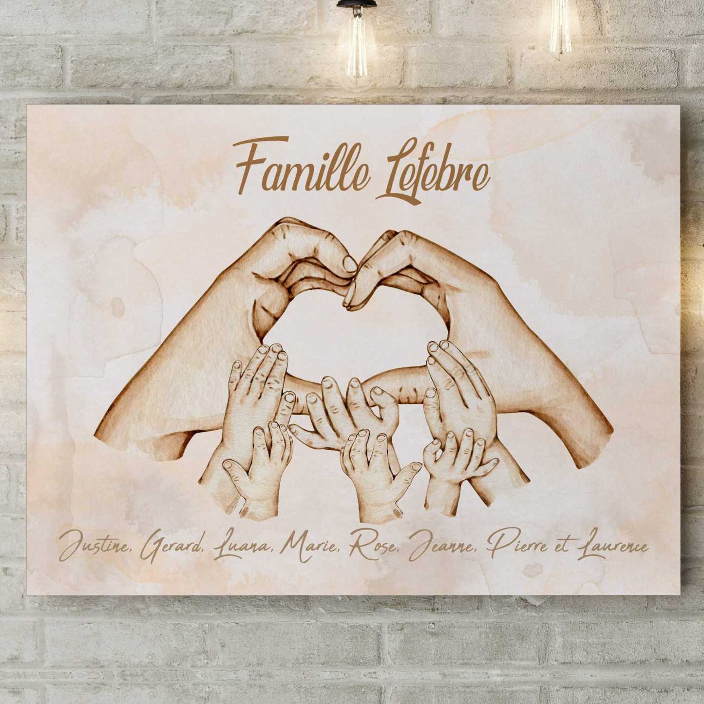 The hands of the family