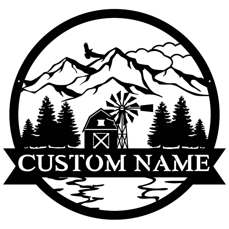 Custom Farm Metal Wall Art With LED Lights