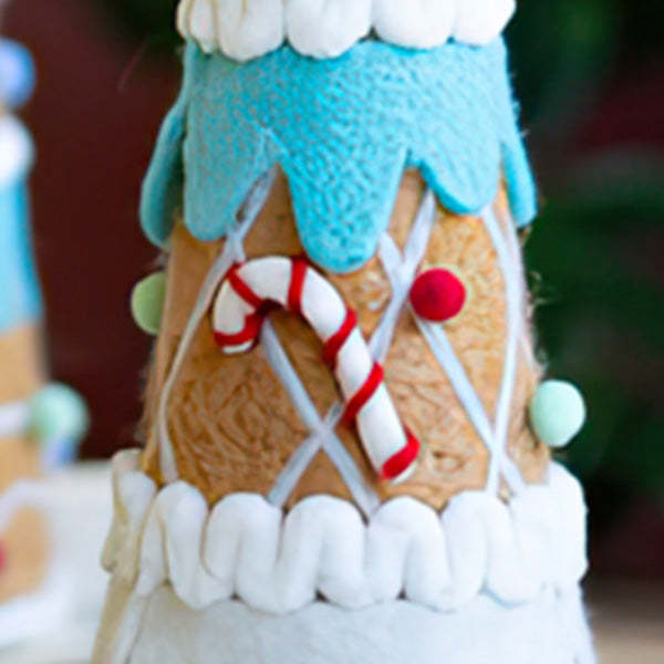 Felt Gingerbread Christmas Trees, Set of Two
