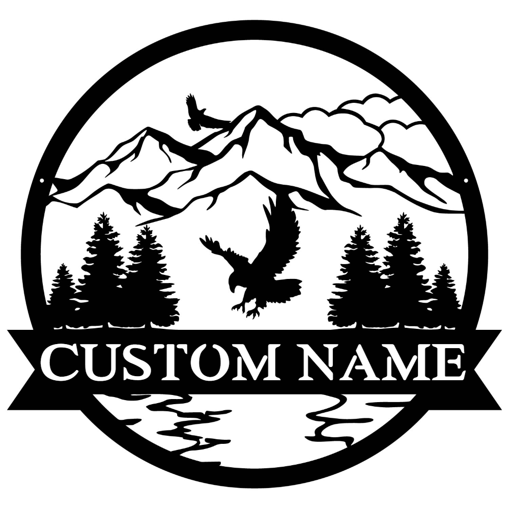 Custom Eagle Metal Wall Art With LED Lights