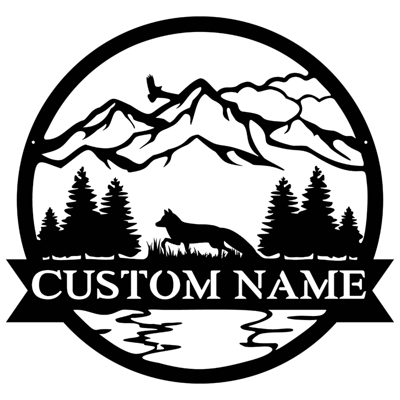 Custom Fox Metal Wall Art With LED Lights