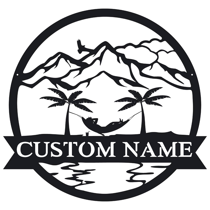 Custom Hammock Metal Wall Art With LED Lights