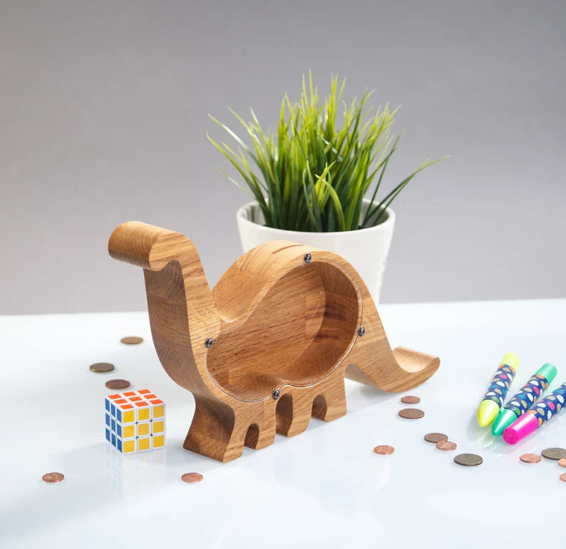 Personalized Wooden Letter Piggy Bank - Gifts for Kids