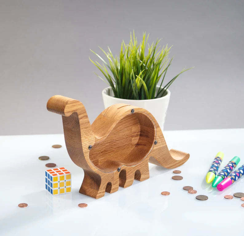 Personalized Wooden Letter Piggy Bank - Gifts for Kids