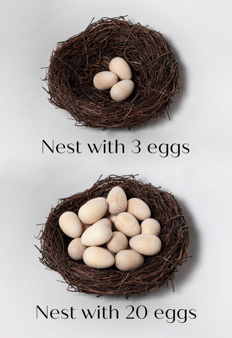 Family Tree Nest with Engraved Wood Eggs with Names, Grandparent Gift with Children's Names, Prayer Tokens, Personalized Name Gift