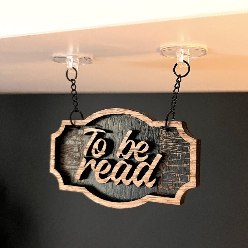 To be Read Bookshelf Sign, Bookshelf Genre Hangers, Bookshelf sign cha