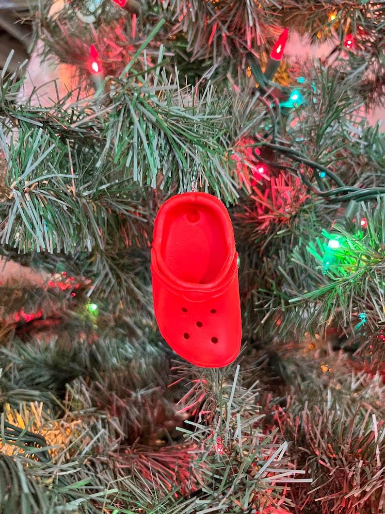 Croc Christmas Ornament - mini, colorful