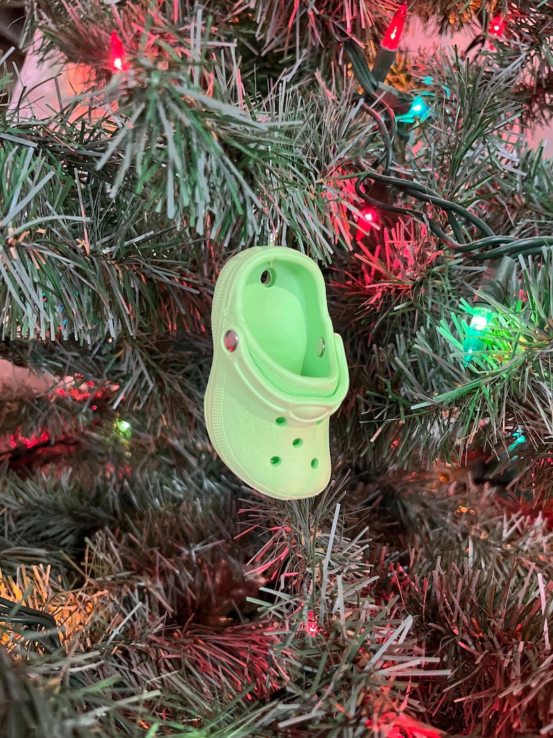 Croc Christmas Ornament - mini, colorful