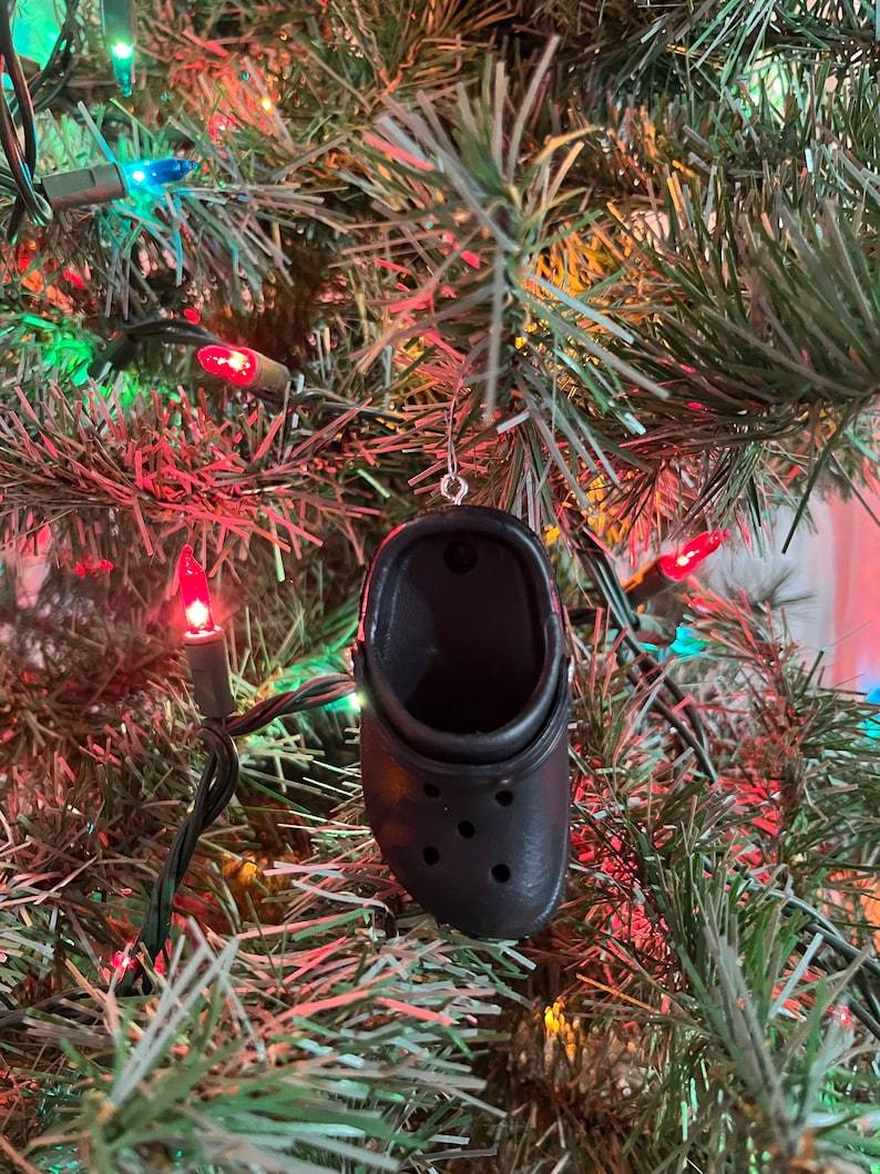 Croc Christmas Ornament - mini, colorful