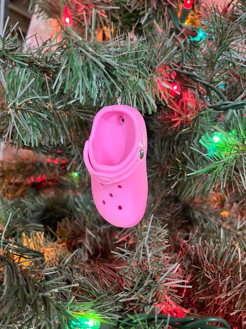 Croc Christmas Ornament - mini, colorful