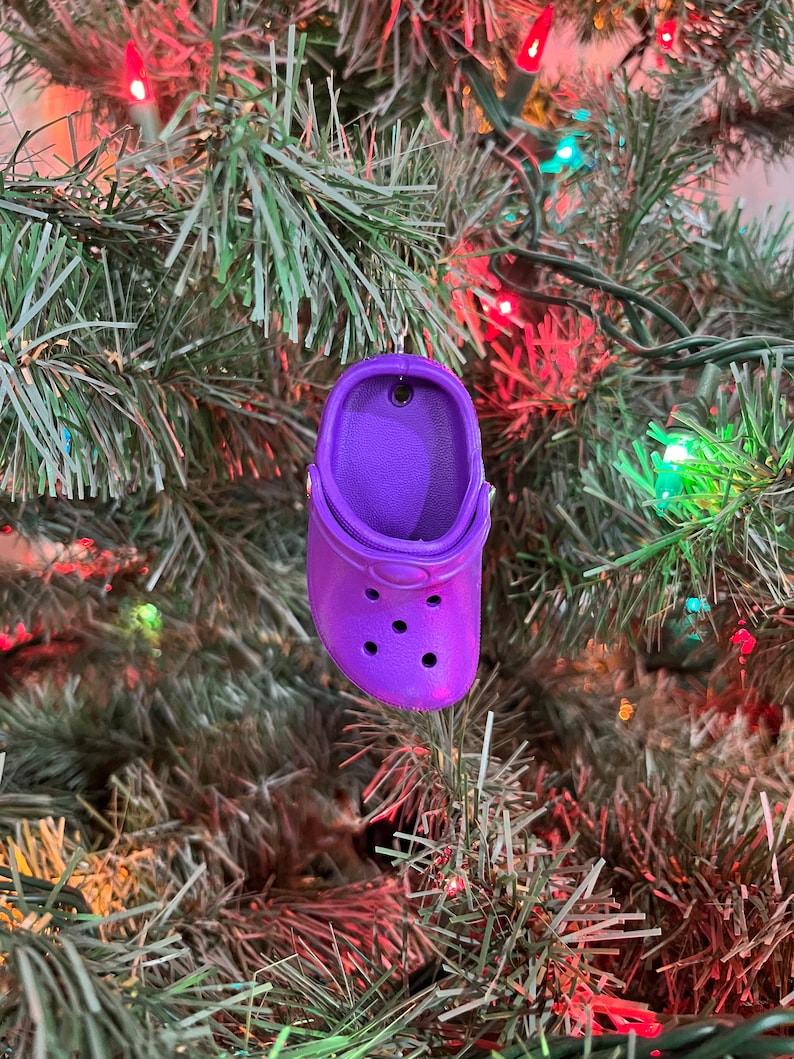 Croc Christmas Ornament - mini, colorful