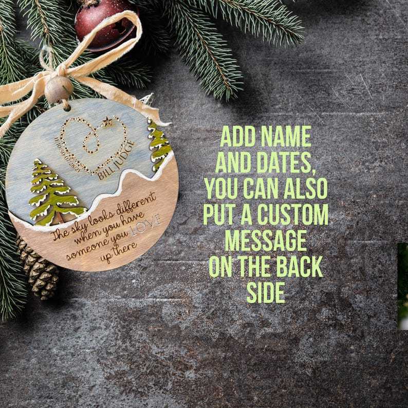 Personalized Memorial Ornament, 2024, The sky looks different when you have someone you love up there, customized  gift, handmade, painted