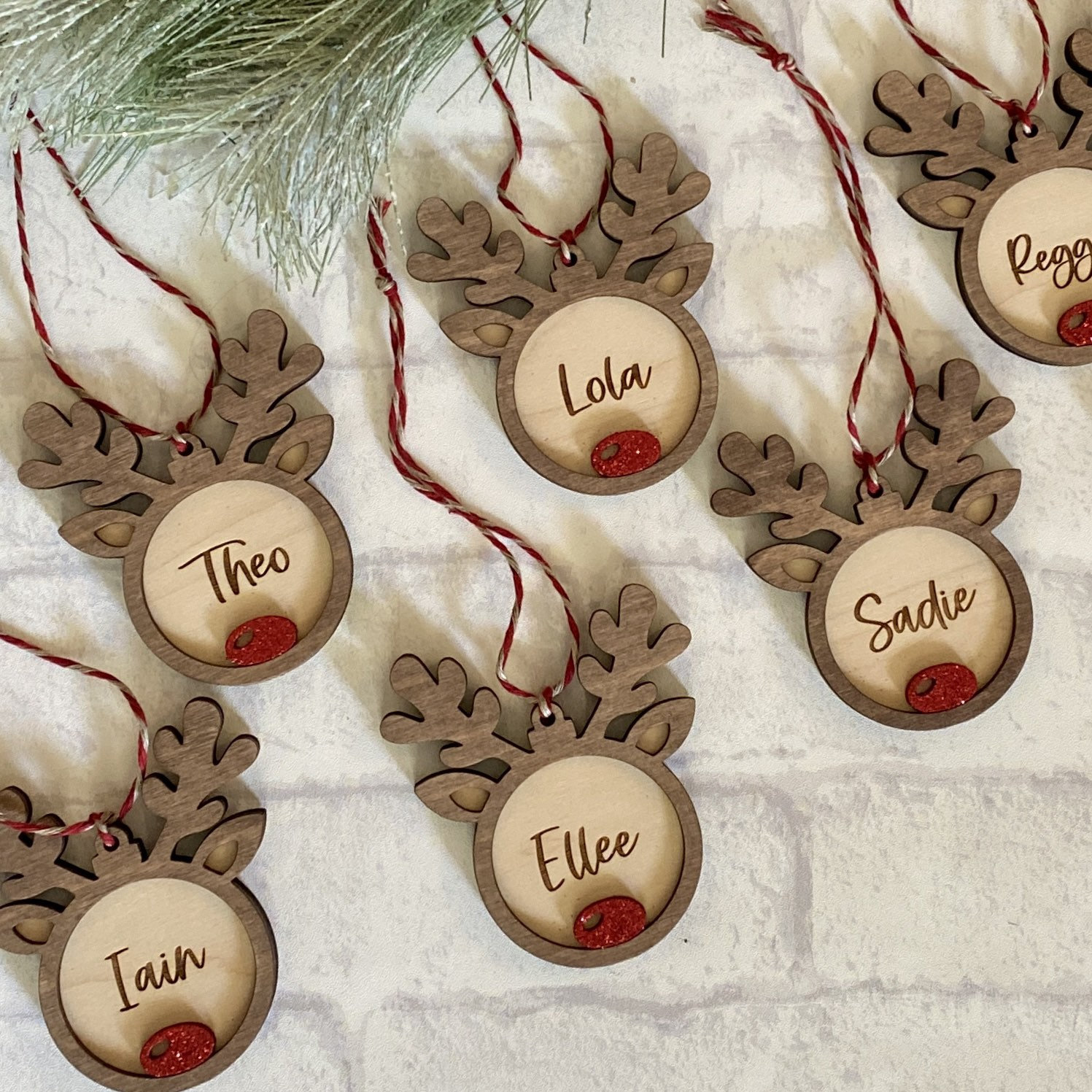Personalized Ornament | Christmas Ornament | Reindeer Ornament | Engraved Ornament | Custom Kids Ornament | Kids Christmas Gift Idea