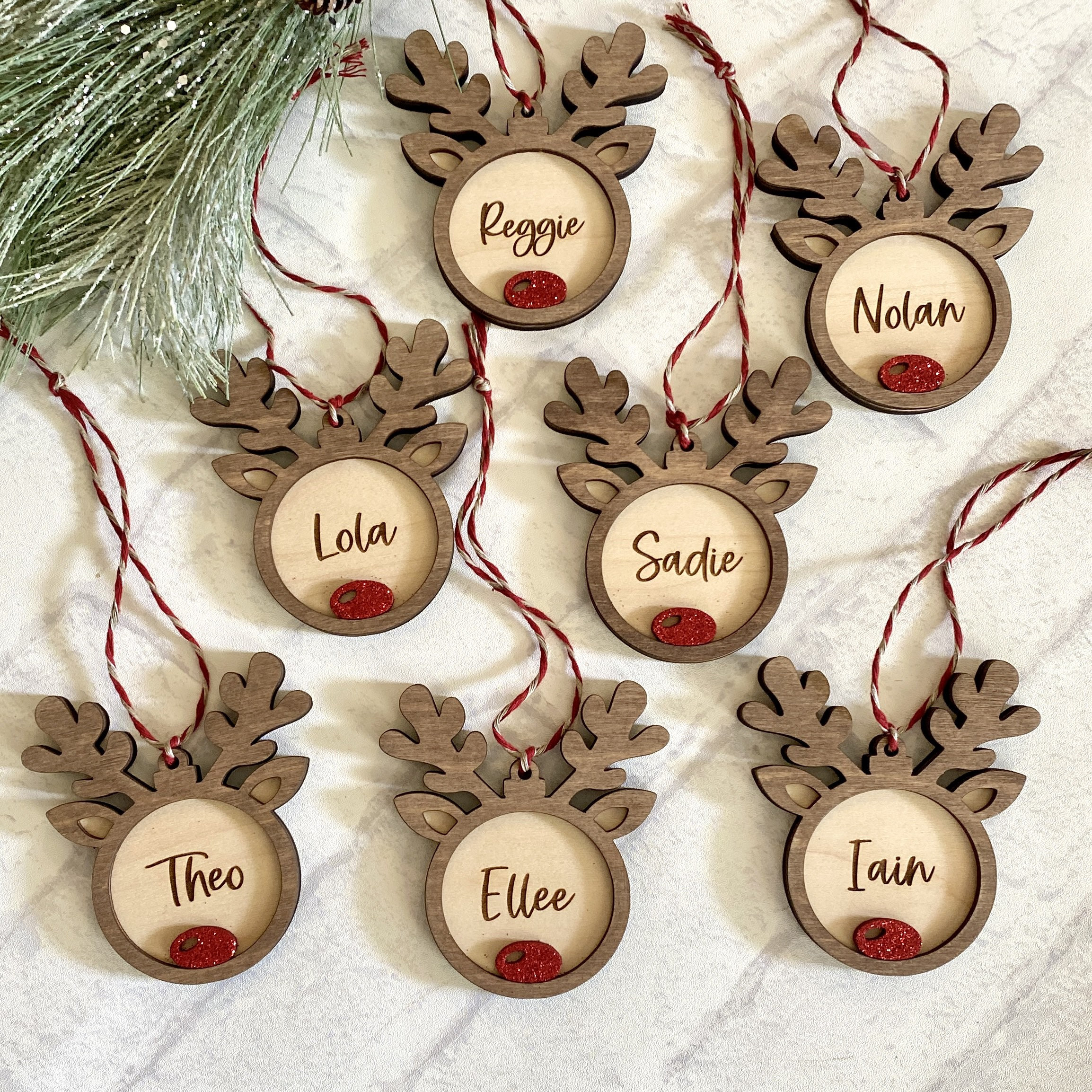 Personalized Ornament | Christmas Ornament | Reindeer Ornament | Engraved Ornament | Custom Kids Ornament | Kids Christmas Gift Idea