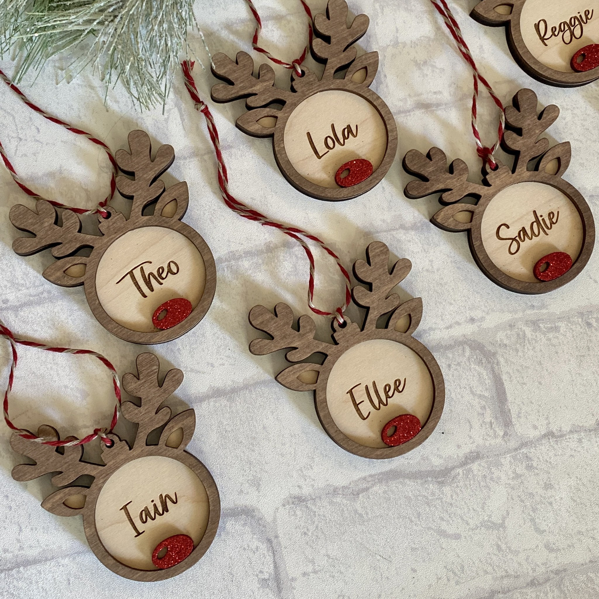 Personalized Ornament | Christmas Ornament | Reindeer Ornament | Engraved Ornament | Custom Kids Ornament | Kids Christmas Gift Idea