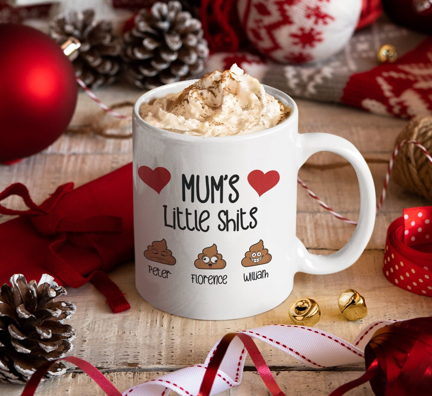 Mummy’s Little Shits Poop Emoji Mug