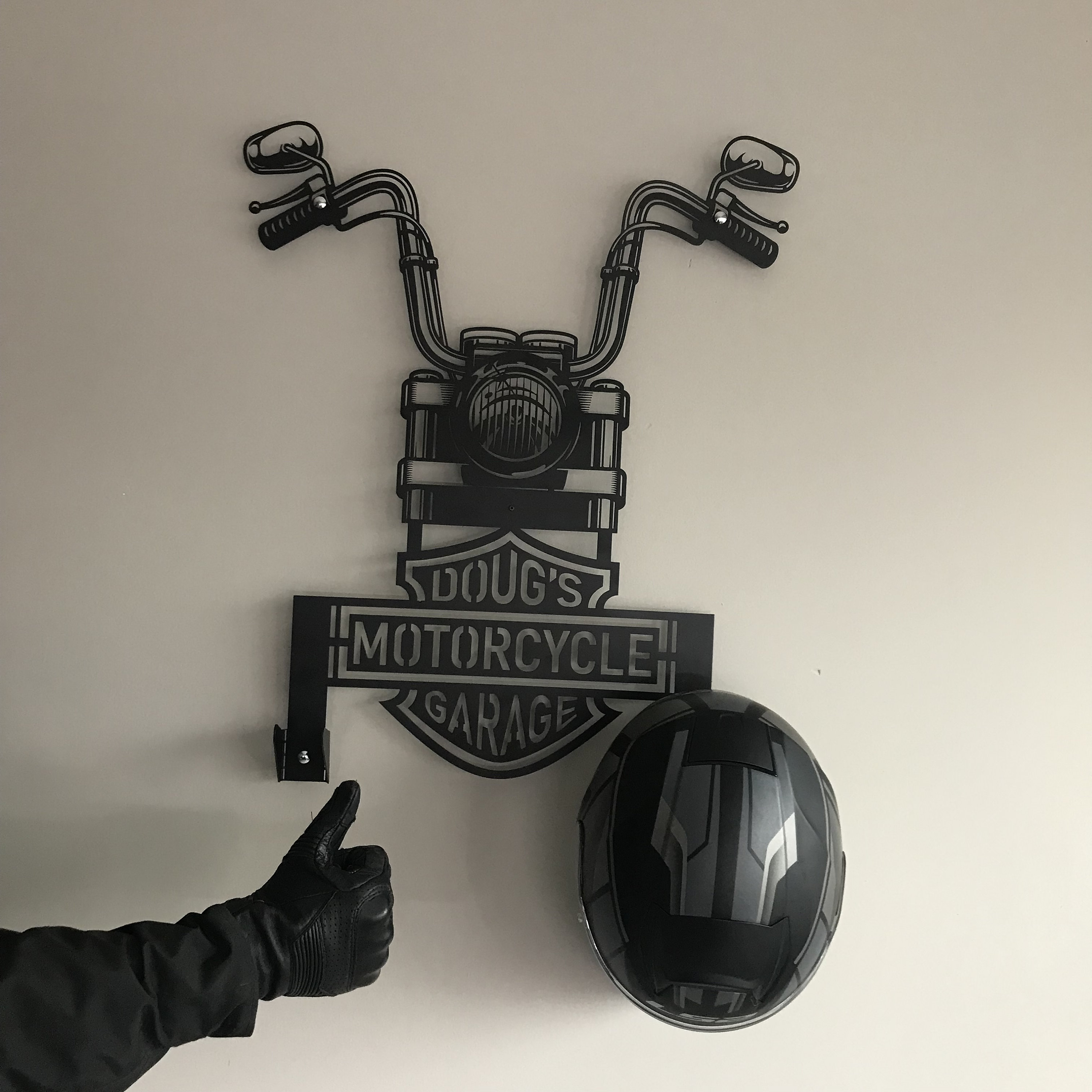 Custom Motorcycle Helmet Holder, Great Gift for Bikers