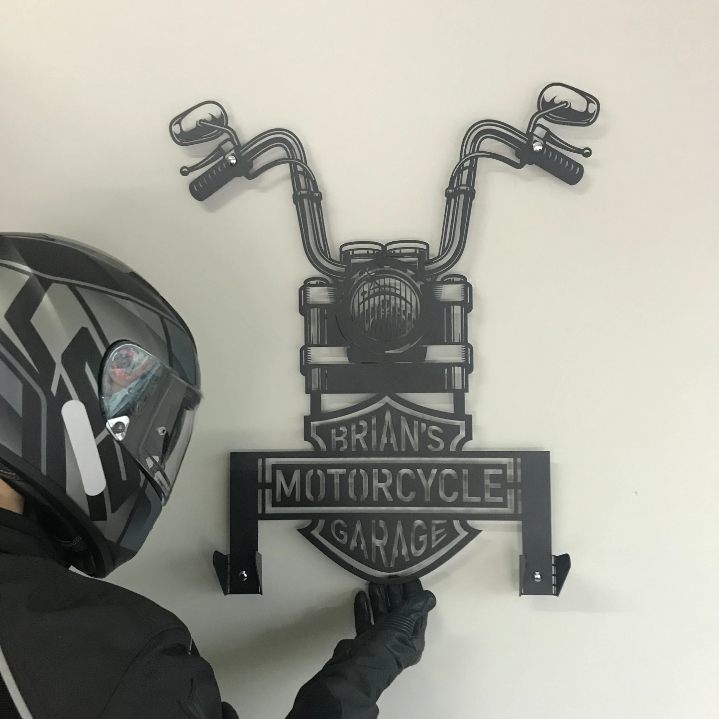 Custom Motorcycle Helmet Holder, Great Gift for Bikers