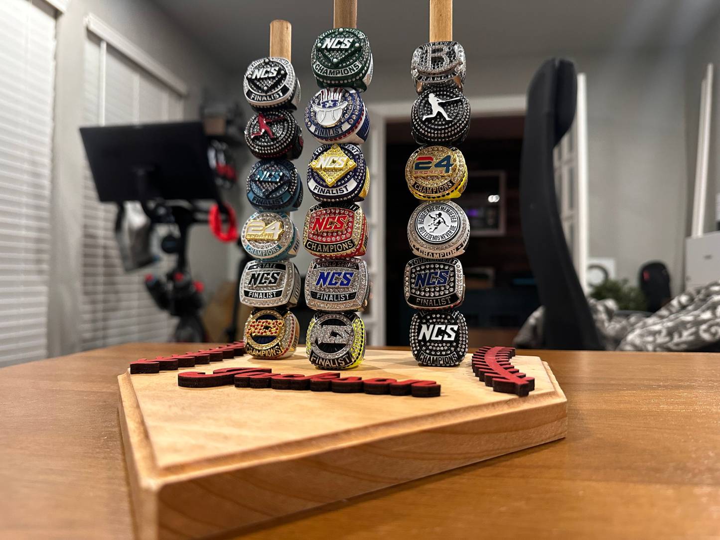 Customized Baseball Ring Holder, Softball Ring Display, Sports Ring Display, Medal Display, Athlete Gift, Sports Decor, Home Plate Ring