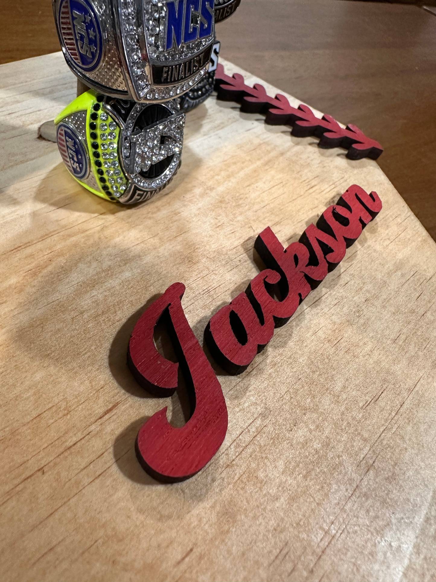 Customized Baseball Ring Holder, Softball Ring Display, Sports Ring Display, Medal Display, Athlete Gift, Sports Decor, Home Plate Ring