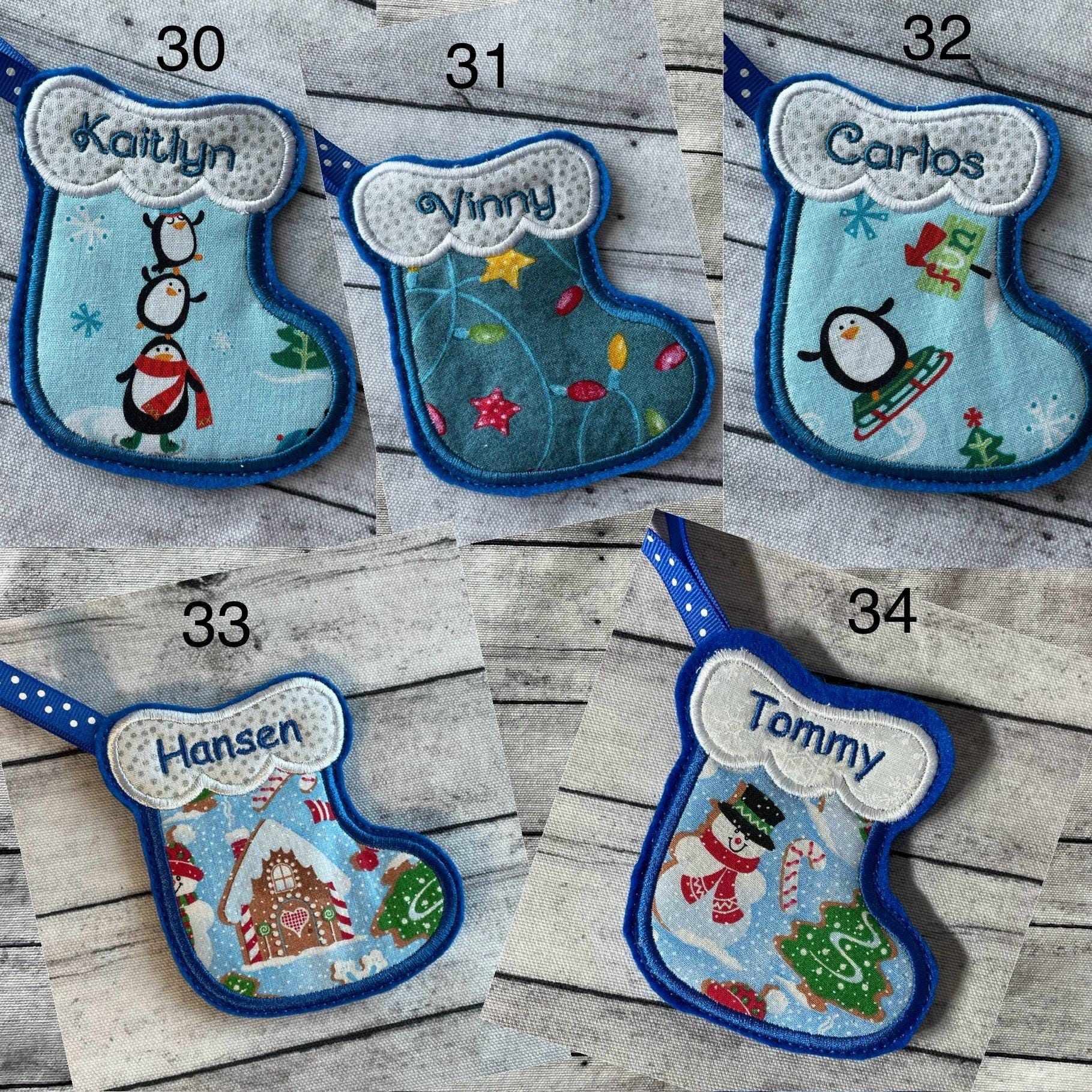 Personalized Christmas Stocking Ornament, Stocking Ornament Gift Holder, Gift Card Holder Ornament, Custom Ornament, Mini Stockings