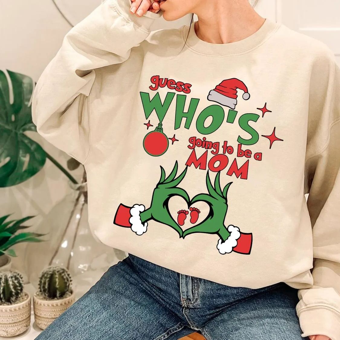 Guess Who's Going To Be A Mom Sweatshirt