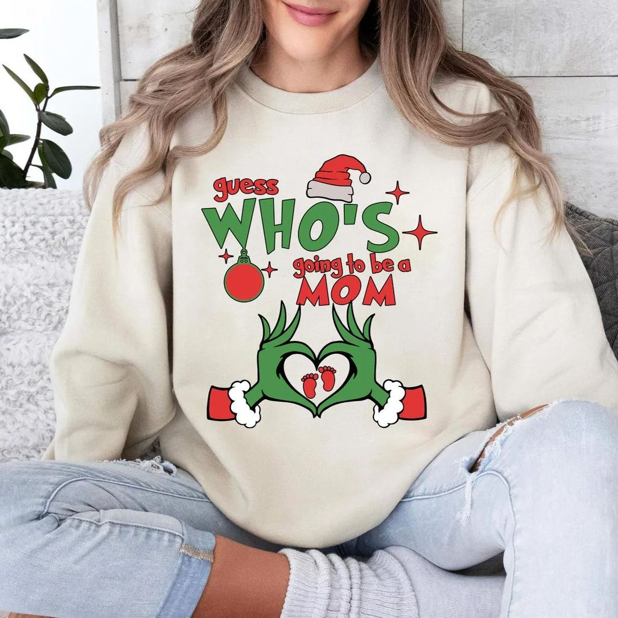 Guess Who's Going To Be A Mom Sweatshirt