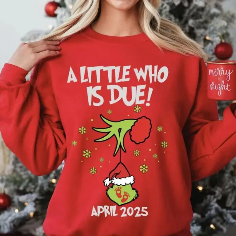 2025 Christmas Pregnancy Announcement Sweatshirt