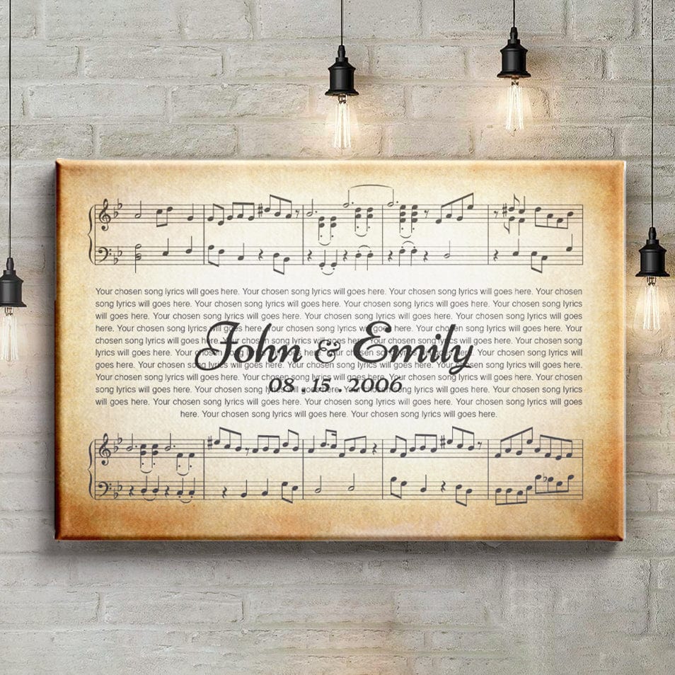 Song Lyrics On Canvas Custom Wall Art – Humor Custom