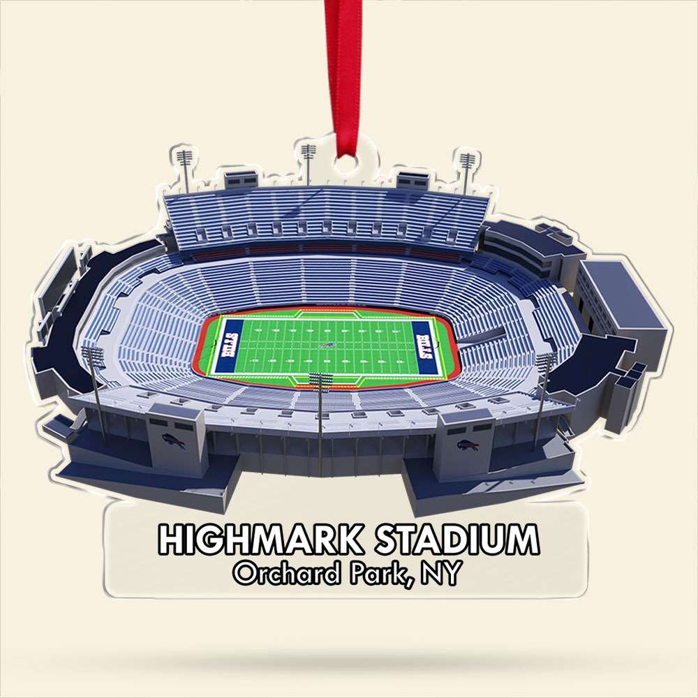 Personalized Gifts For American Football Fan Ornament, Football Stadium Field Ornament 03qhti161024