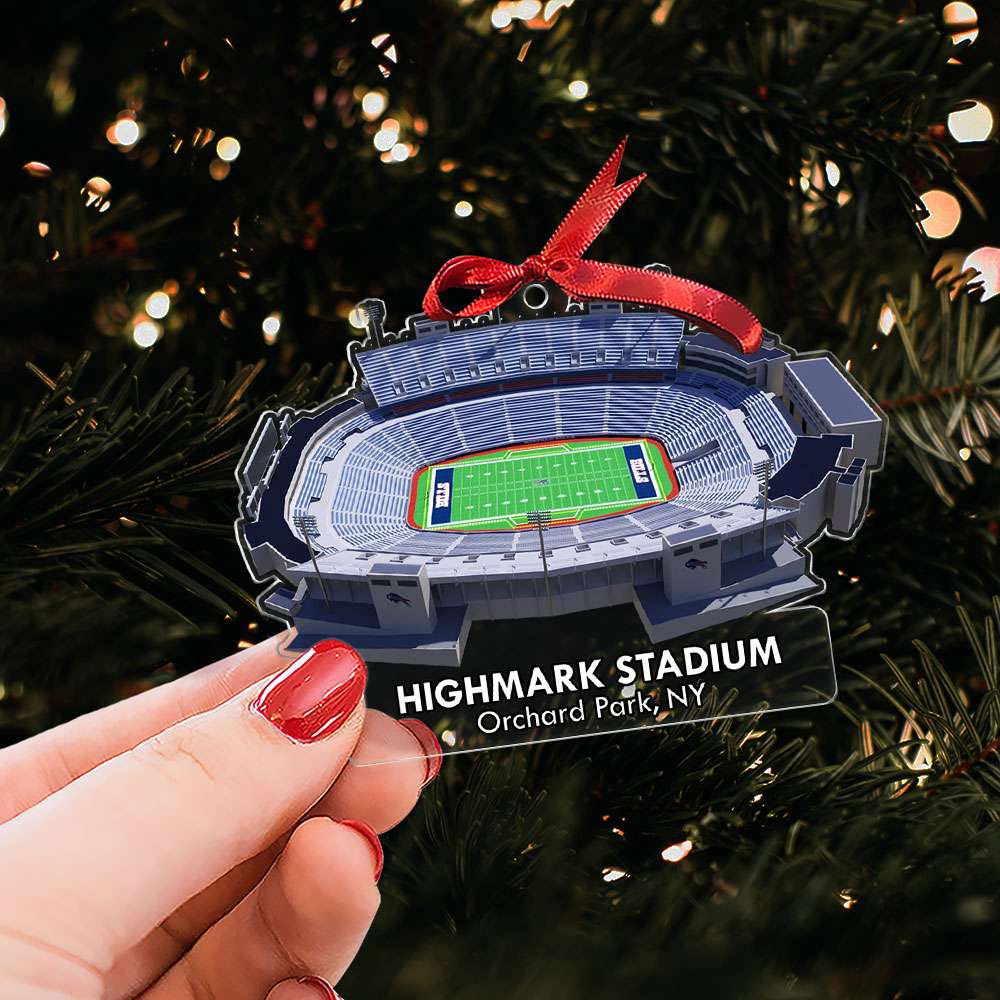 Personalized Gifts For American Football Fan Ornament, Football Stadium Field Ornament 03qhti161024