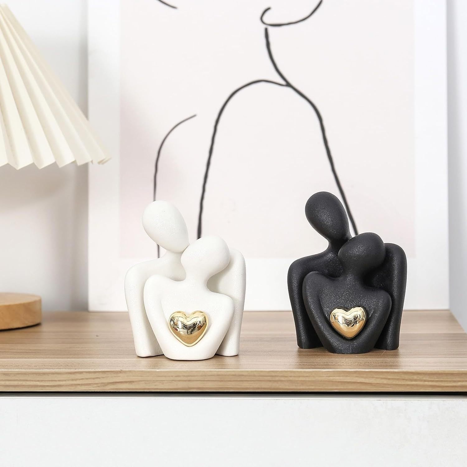 Golden Heart Bond Expression Sculpture