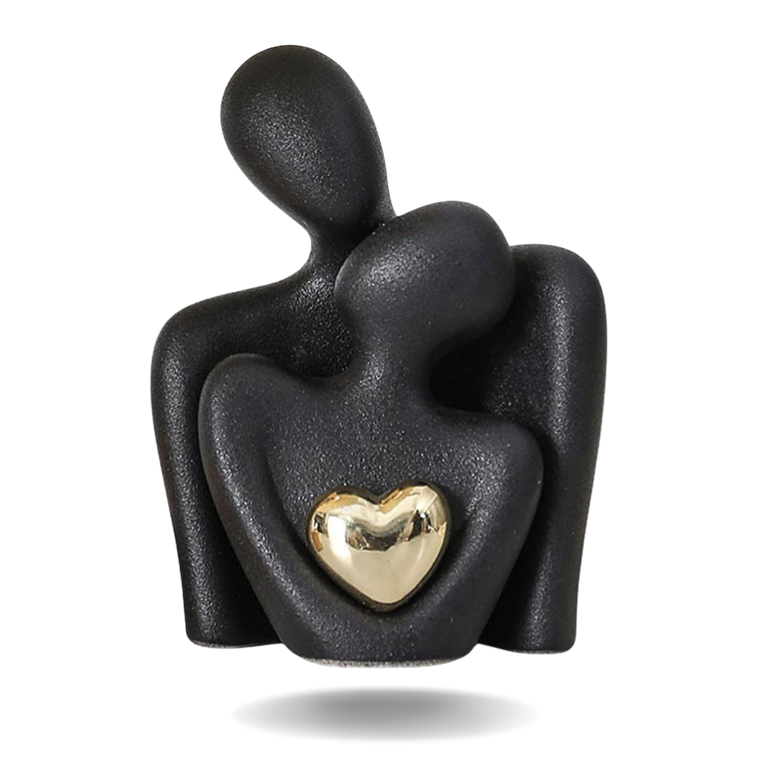 Golden Heart Bond Expression Sculpture