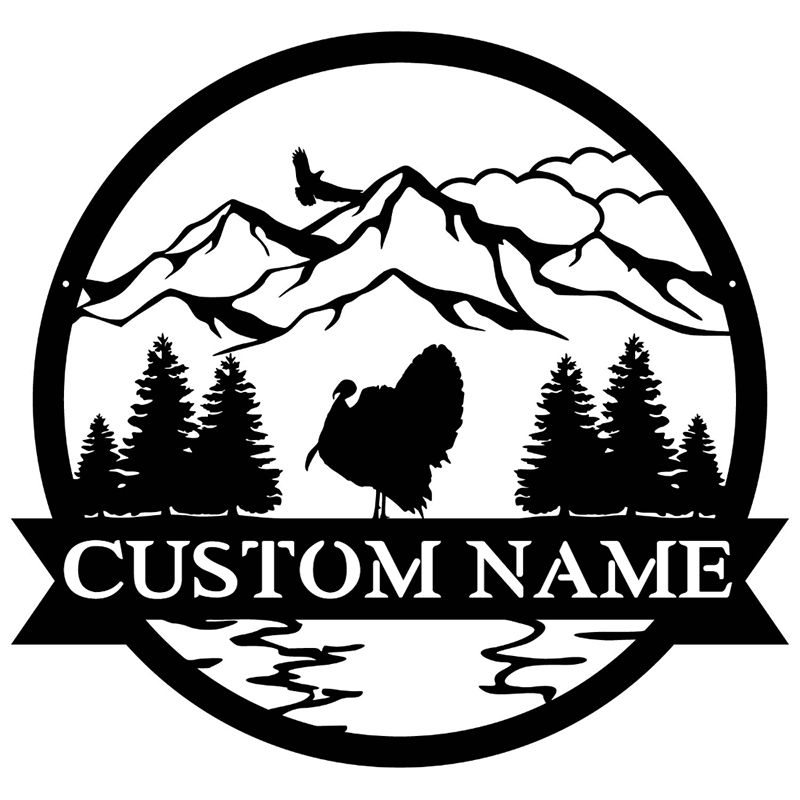 Custom Turkey Metal Wall Art With LED Lights