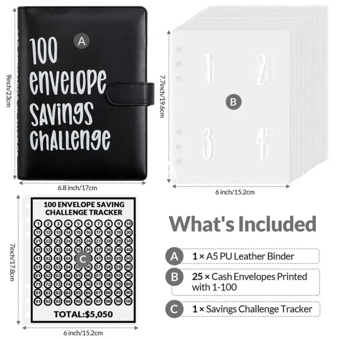 100 Envelope Challenge Binder