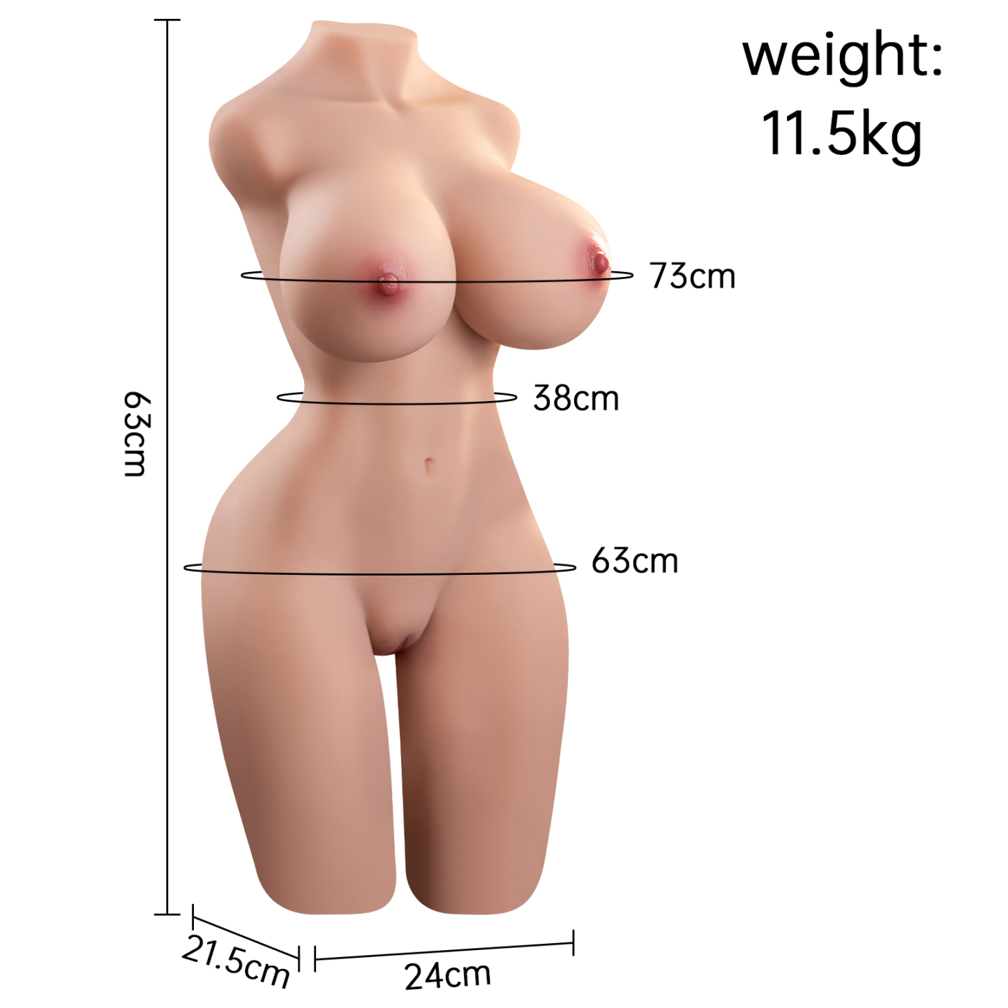 Xingse 63cm Realistische Große Brüste Kleinformatige TPE SQ-MA20081