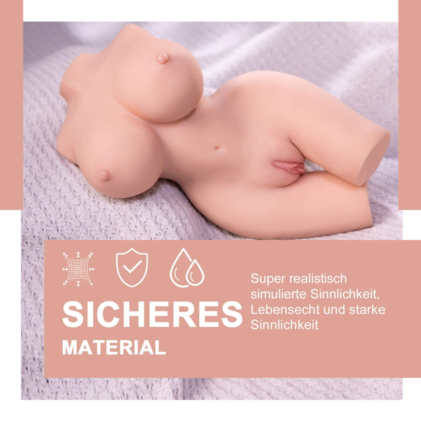Xingse 37cm Hyperrealistische große Brüste TPE Puppe SQ-MA20074