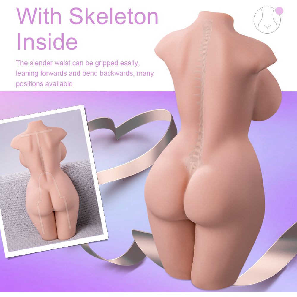 Xingse Große Brust Hyperrealistische 50.97cm TPE Sexpuppe in lila Spitze SQ-MA20059
